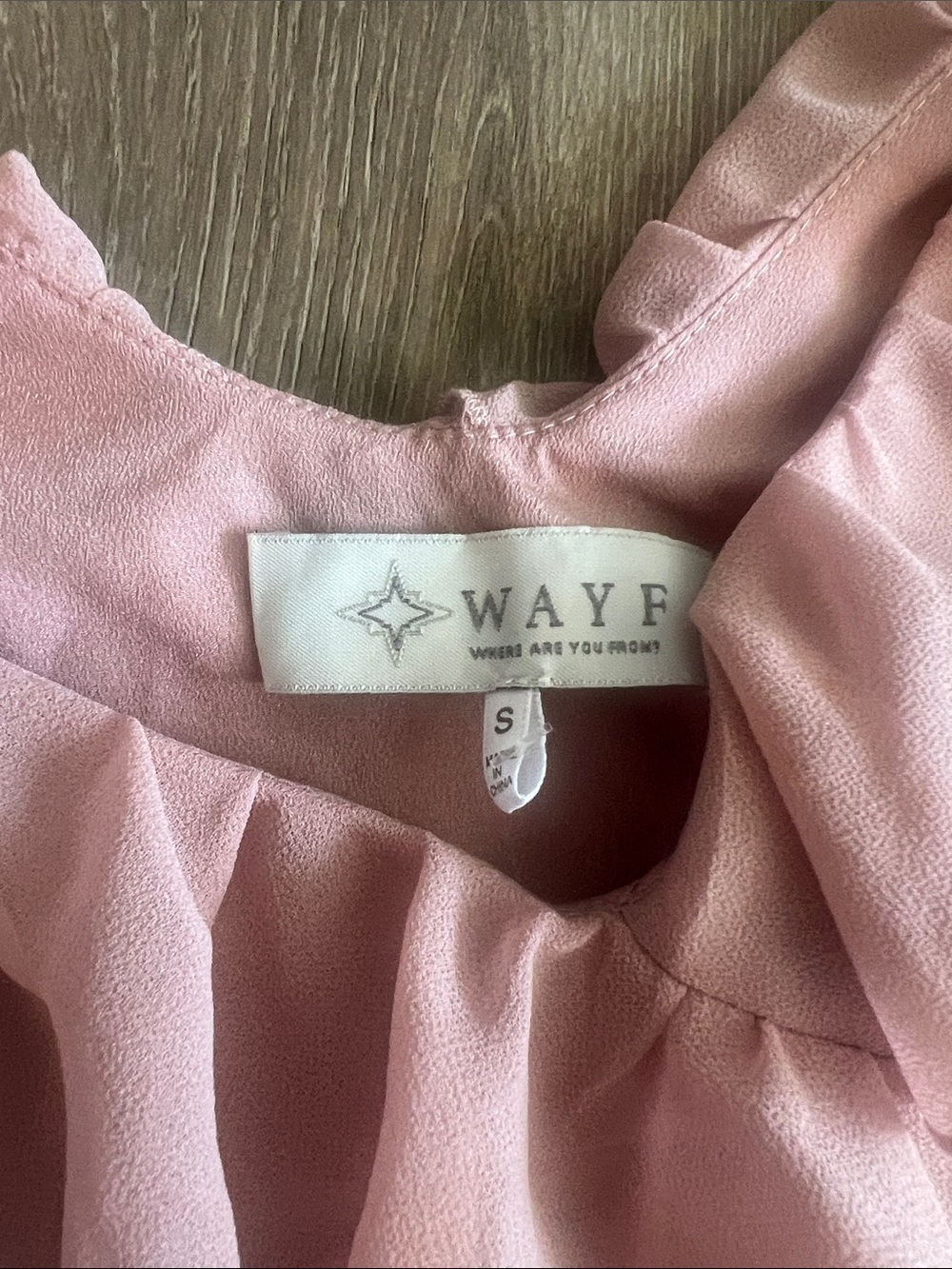 Wayf Pink Ruffle V-Neck Tank - Picture 2 of 2